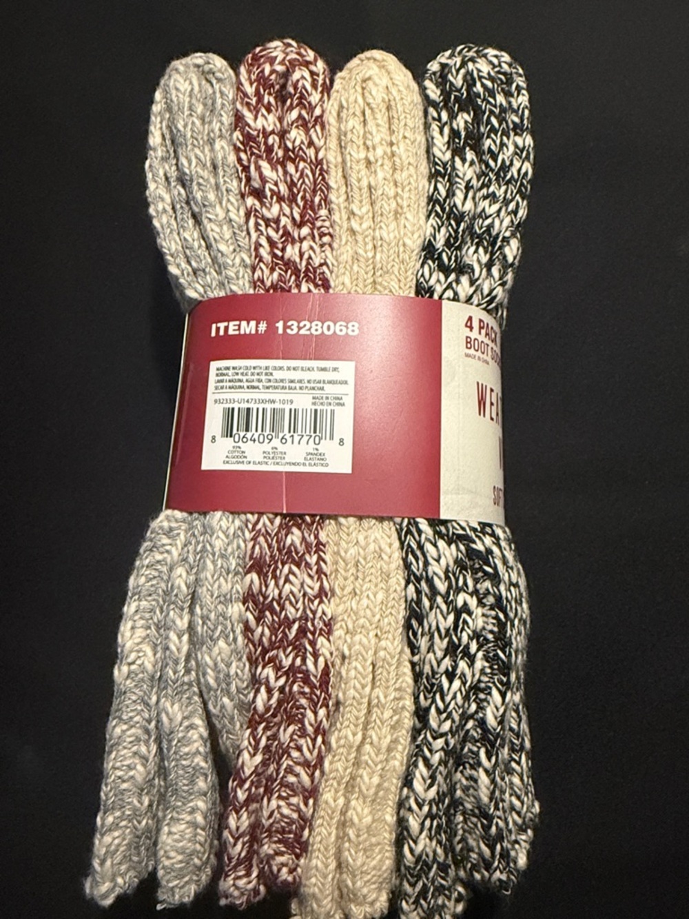 Women’s 4 pack boot socks weatherproof vintage soft cotton blend - Picture 2 of 5